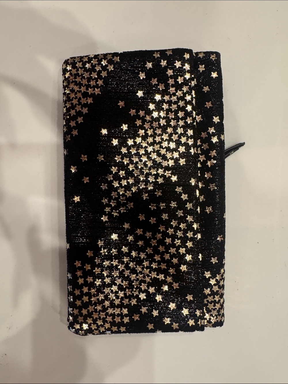 HOBO Black Wallet with Gold Star Embellishments